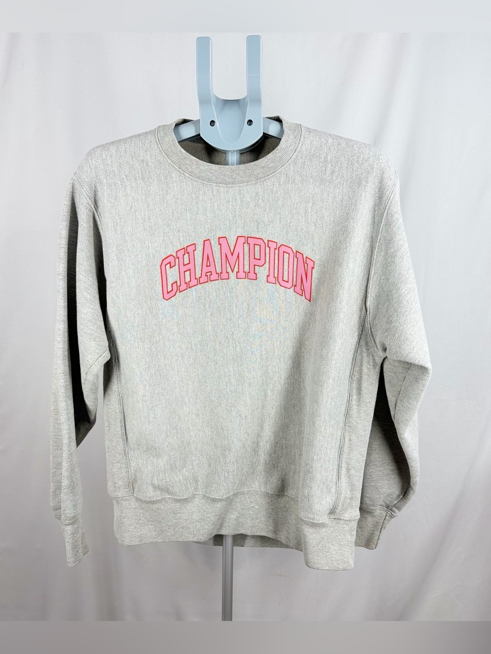 Champion Reverse Weave Sweatshirt Mens Medium Grey Arch Logo Pullover Heavyweigh